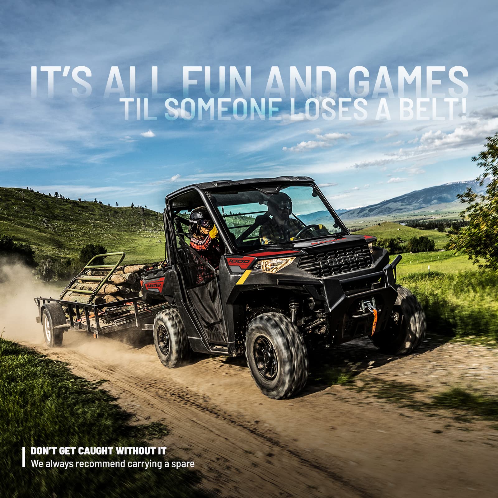 Polaris belt field testing clocking forty thousand miles