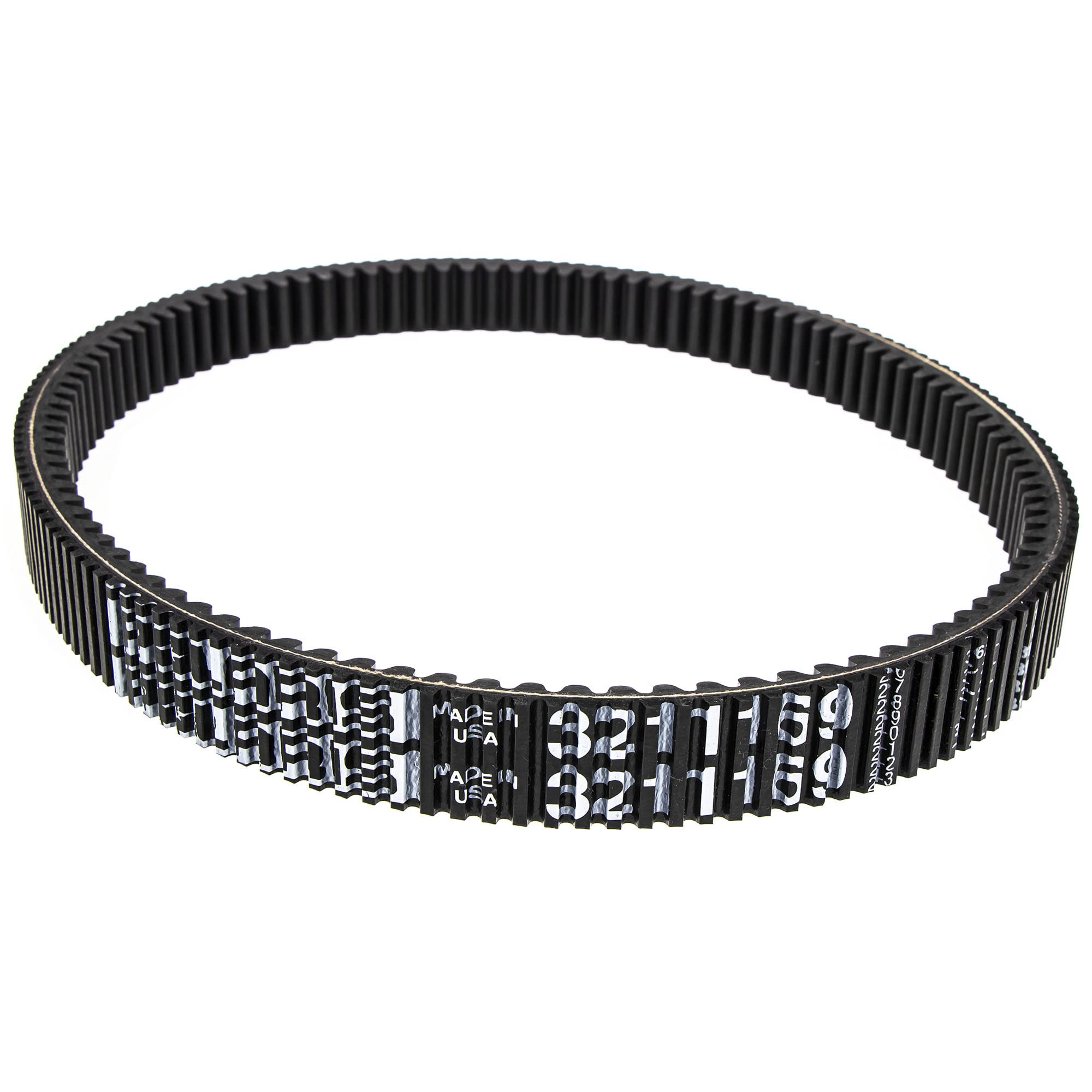 Polaris drive belt heat-dissipation design minimizes wear under high RPM.