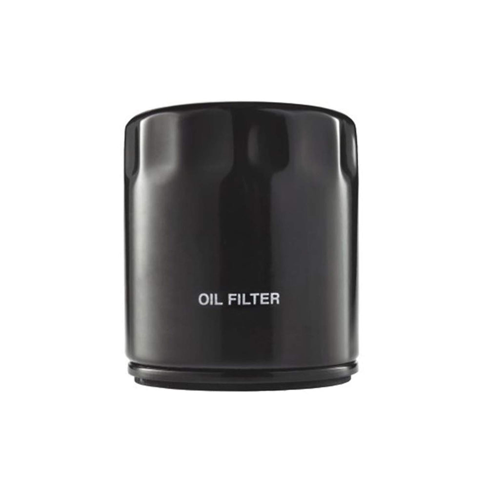 Polaris 10-micron oil filter close-up shows perfect engine fit for reliable lubrication