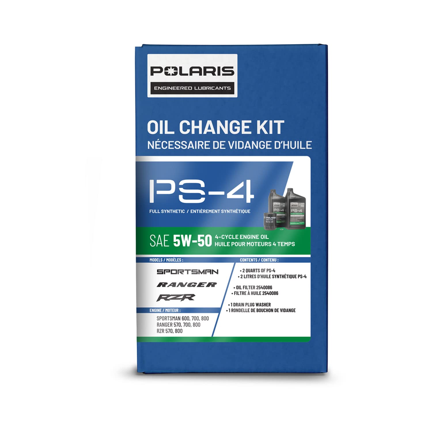 Polaris PS4 oil change kit drain plug washer secures a leak-free oil drain.