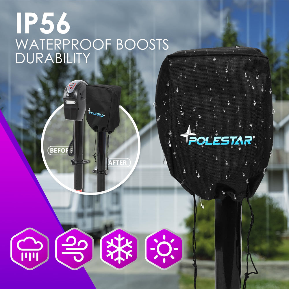 POLESTAR brake motor provides steady lifting power for secure trailer positioning.