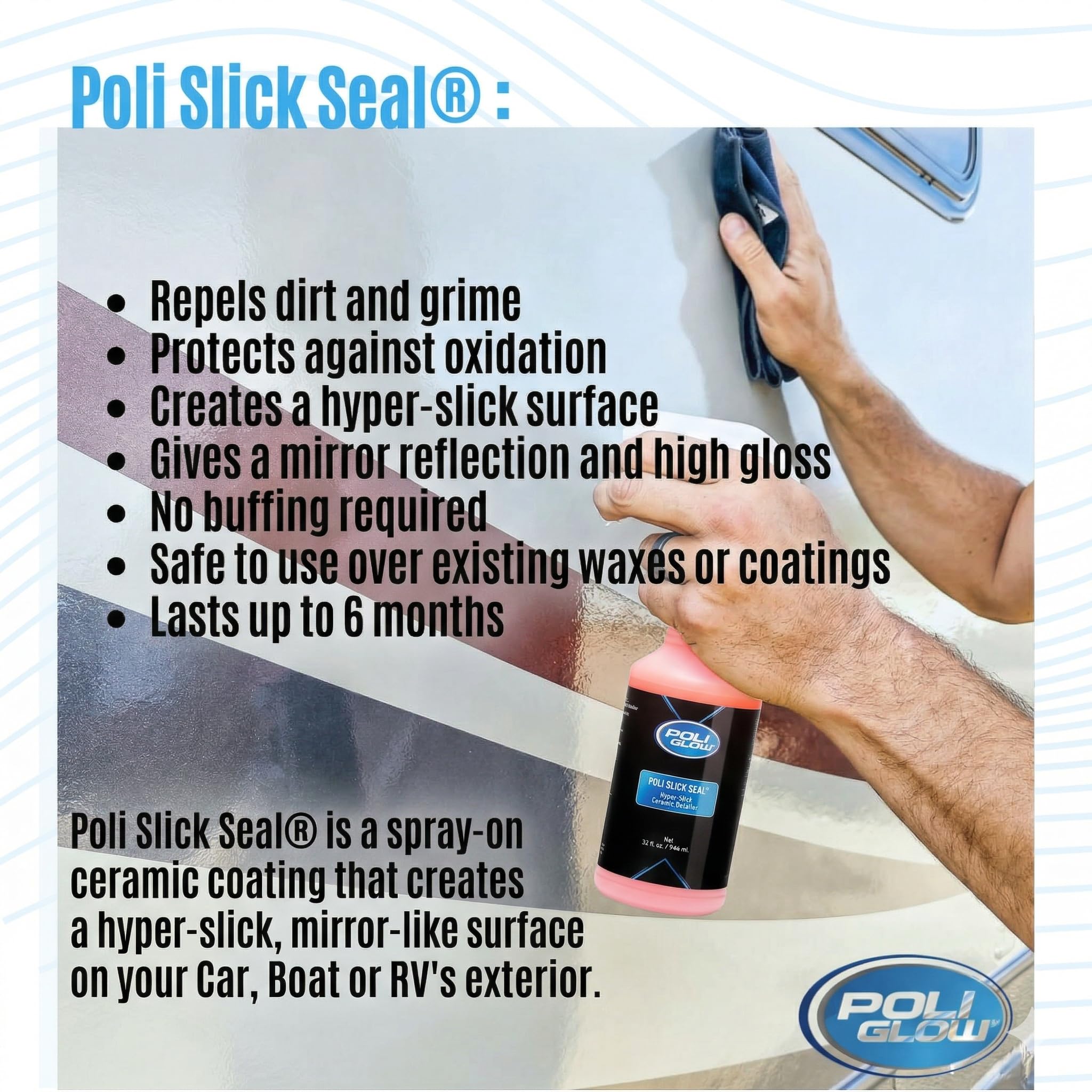 Front cap protection for cars boats and RVs reduces bug staining
