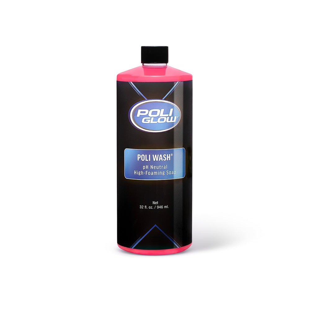 Poli Glow Poli Wash bottle pour enables easy, even coverage on boats and RVs