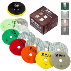 POLISHSURF Diamond polishing pads 4in set for marble and granite polishing.