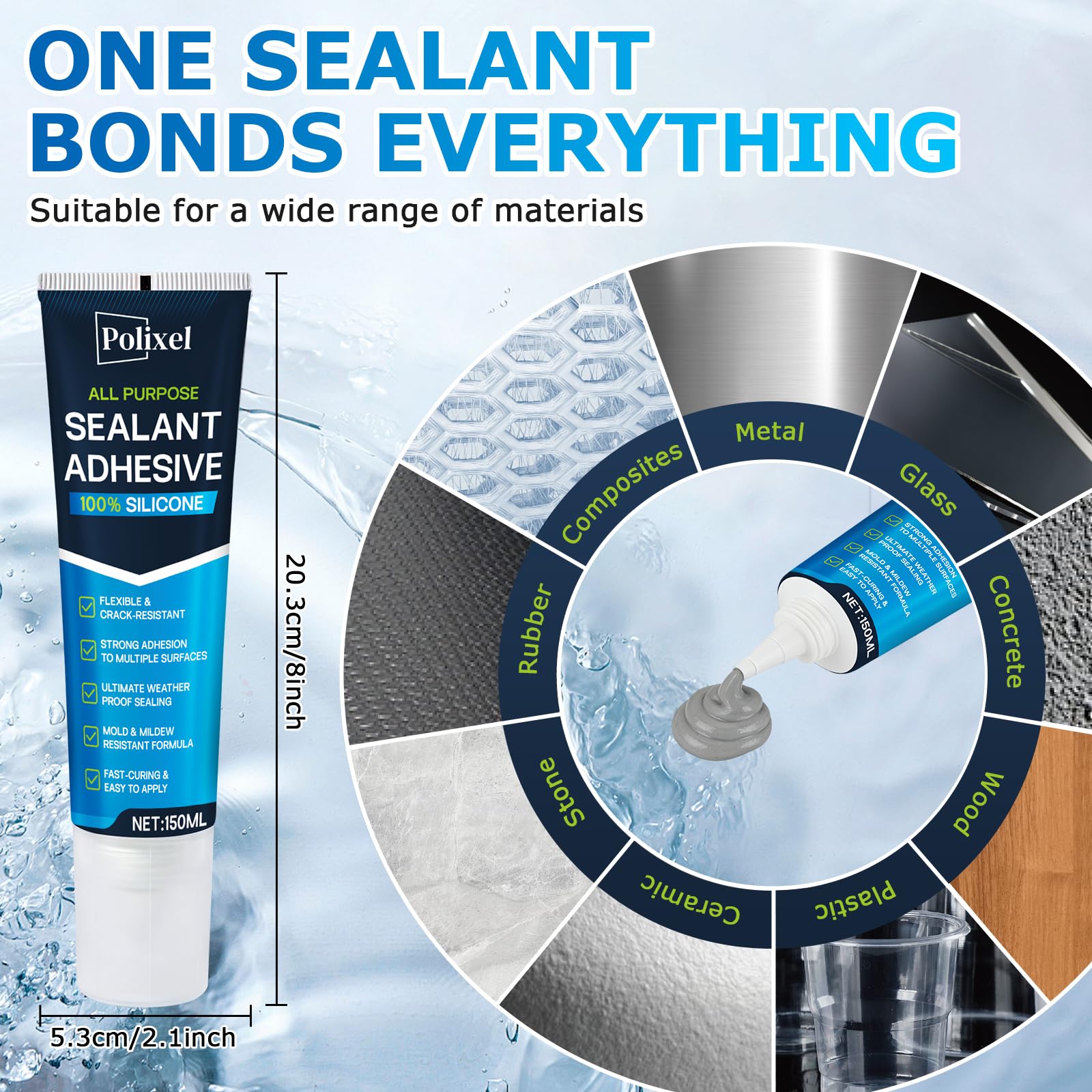 POLIXEL RTV sealant temp resistance handles extreme temperatures.
