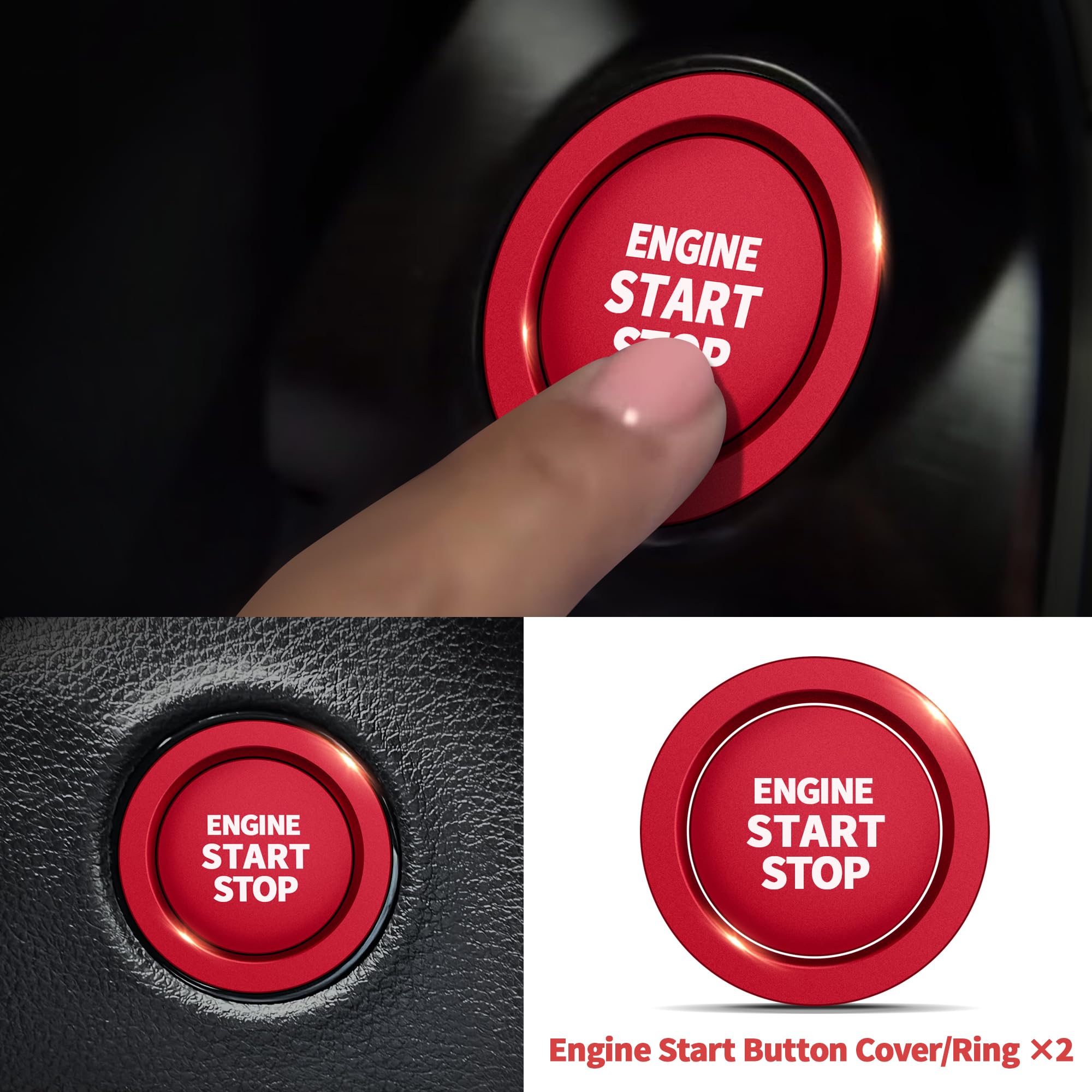 Polodunn aluminum alloy knob cover red finish resists scratches and corrosion.
