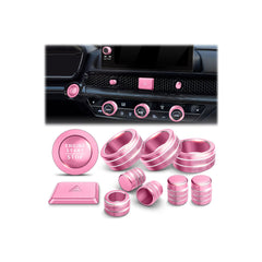 Polodunn knob cover for Honda Civic hazard area with pink finish and protection.