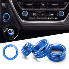 Polodunn Corolla knob trim close-up with aerospace aluminum finish for lasting luxury