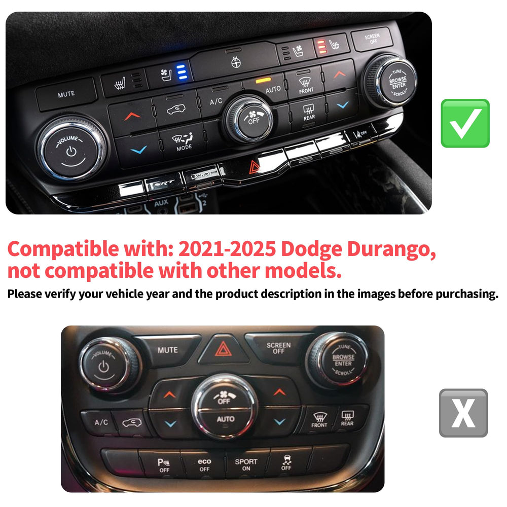 Polodunn push-start button cover red for Durango adds tactile feedback.