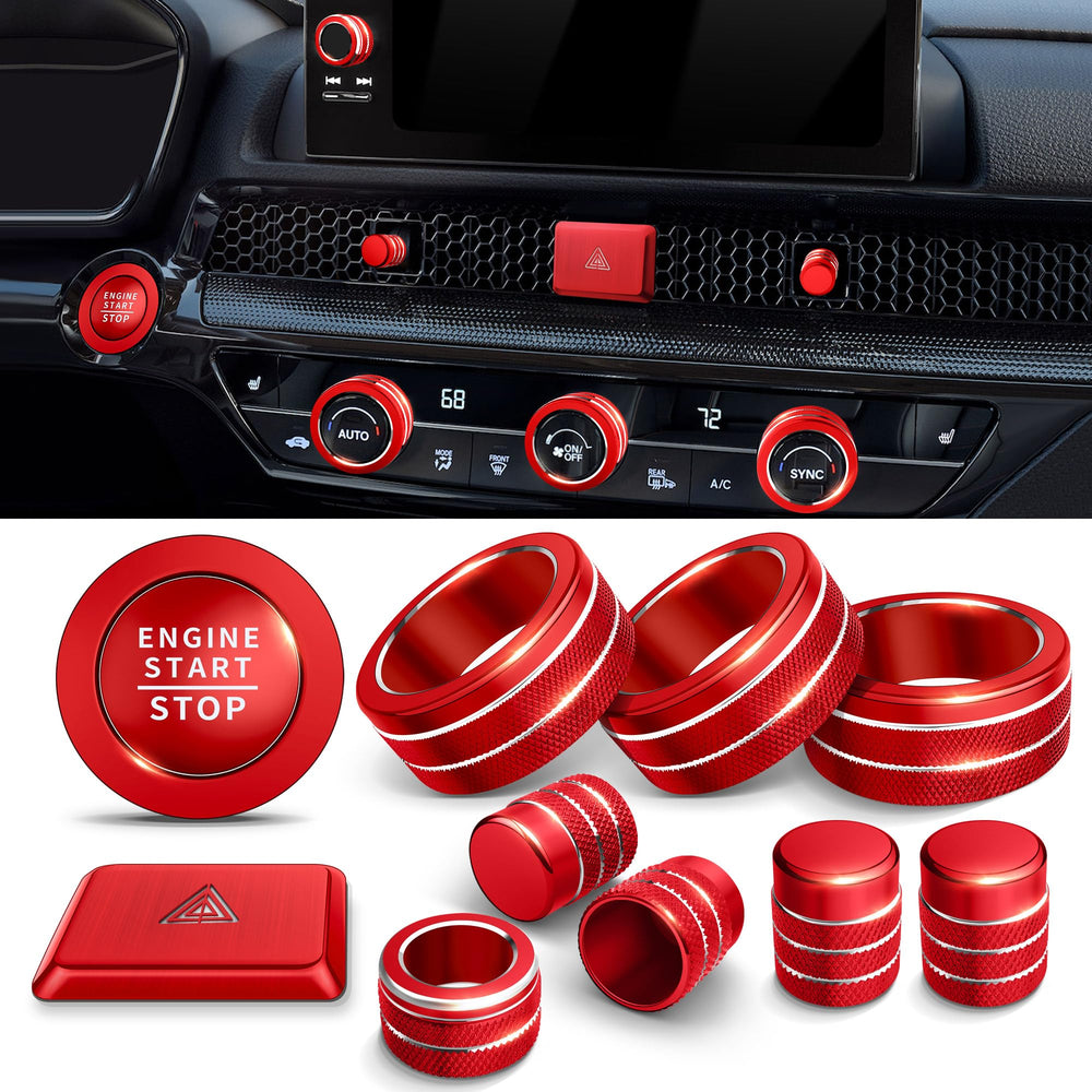 Polodunn knob cover kit for Honda Civic 9-inch screen area enhances grip and protects finish.
