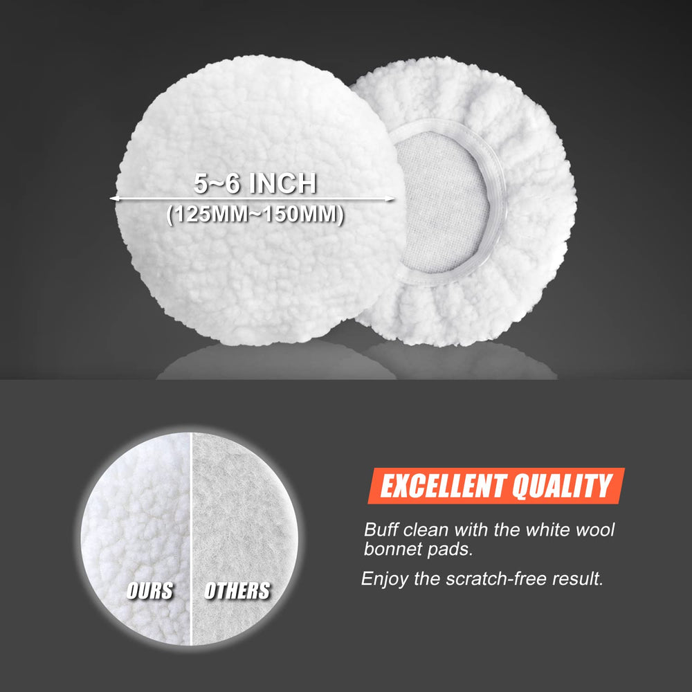 POLIWELL 6-inch black fine pad for a smooth finish.