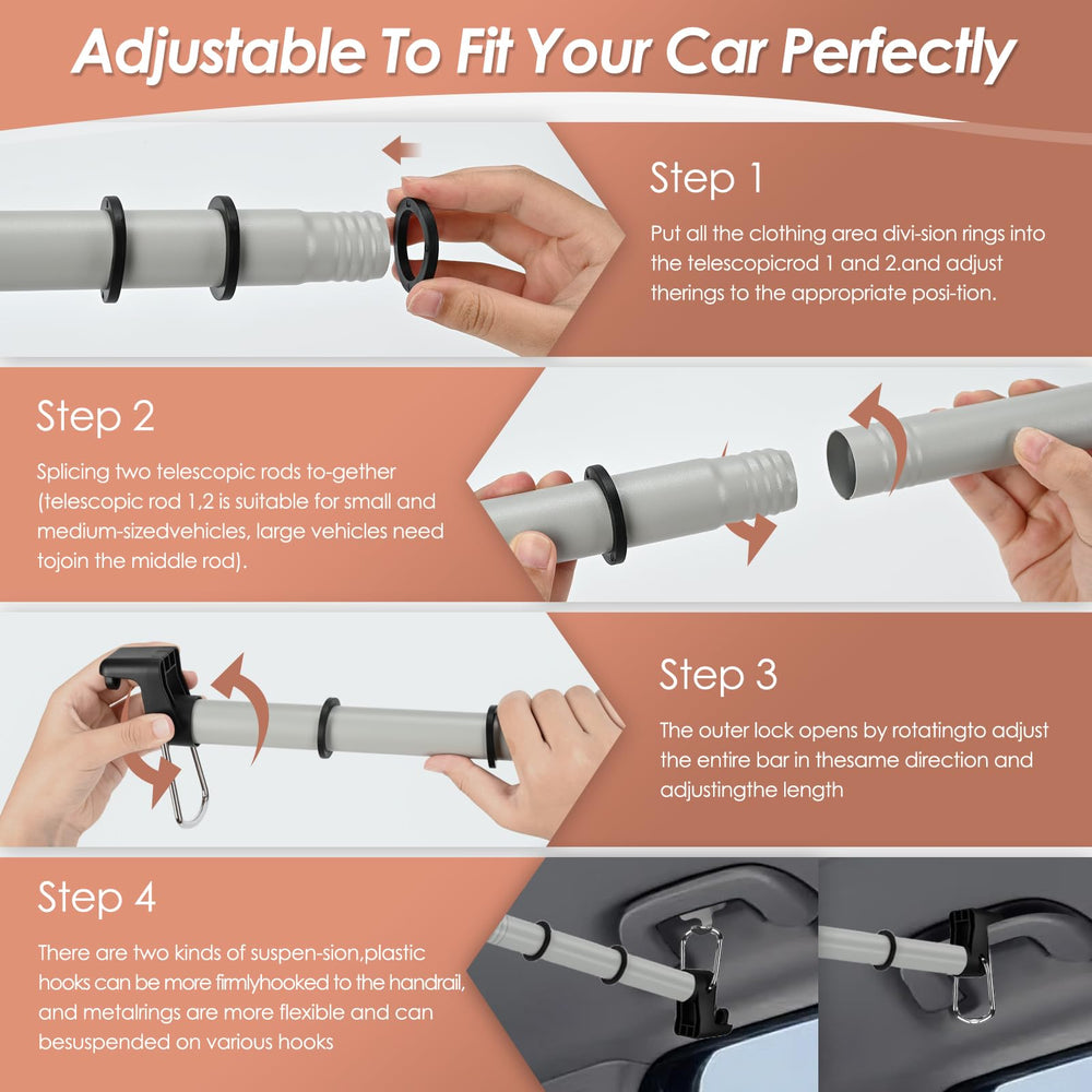 polyhnia easy-install hanger bar attaches to grab bars without tools.