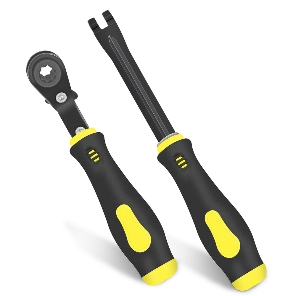 POLYHNIA fork-end release tool for slack adjusters enabling hands-free tension release