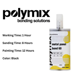 Polymix Metal Panel Bond 60 two nozzles for clean, controlled mixing