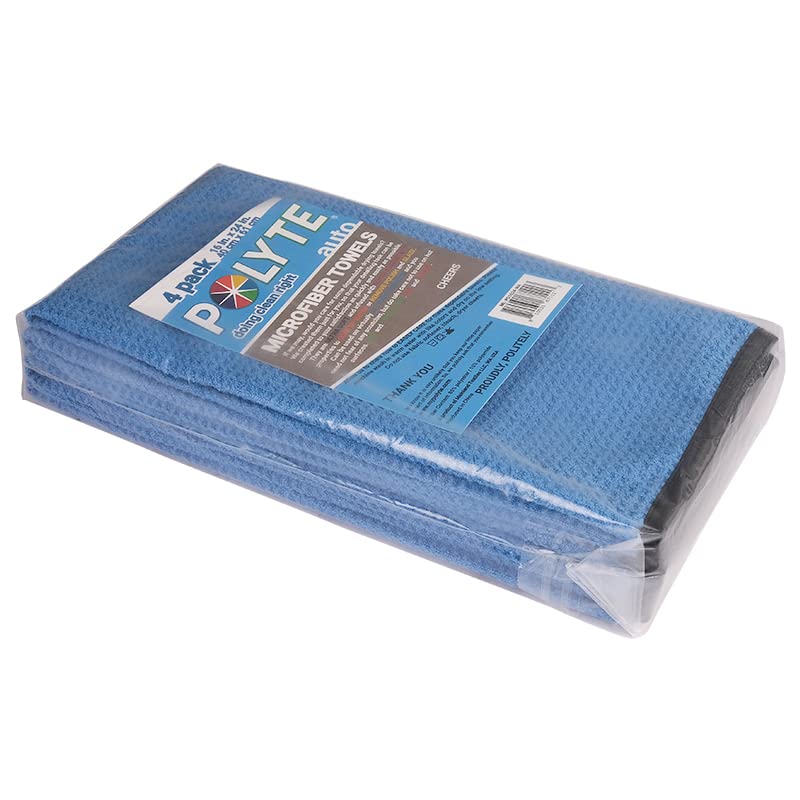 POLYTE Elite four-pack blue towels ideal for car and home drying