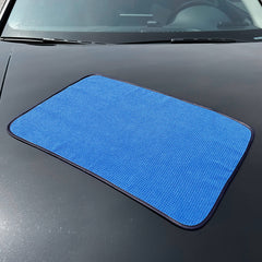 POLYTE Elite waffle-blue close-up showing dense weave and high absorbency