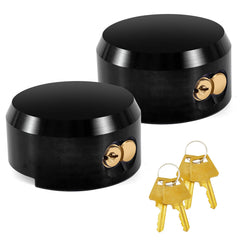 Pomunty puck lock front view highlights lightweight 6061 aluminum construction for trailer security.