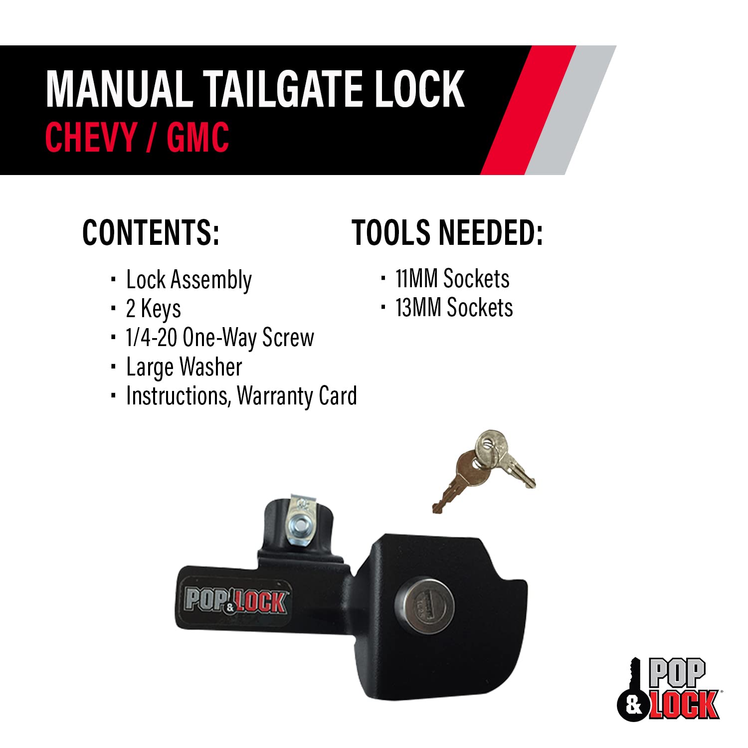 Pop & Lock anti-theft protection on truck bed helps deter unauthorized access.