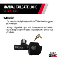 Pop & Lock includes two keys for reliable daily security on the tailgate.