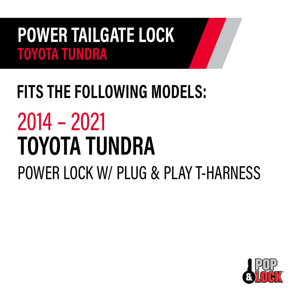 Pop & Lock Tundra tailgate lock secured on a closed tailgate