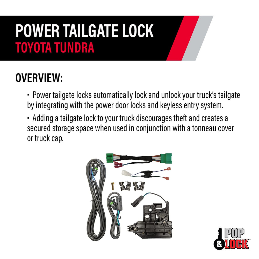 Pop & Lock Tundra tailgate lock wiring connection during installation