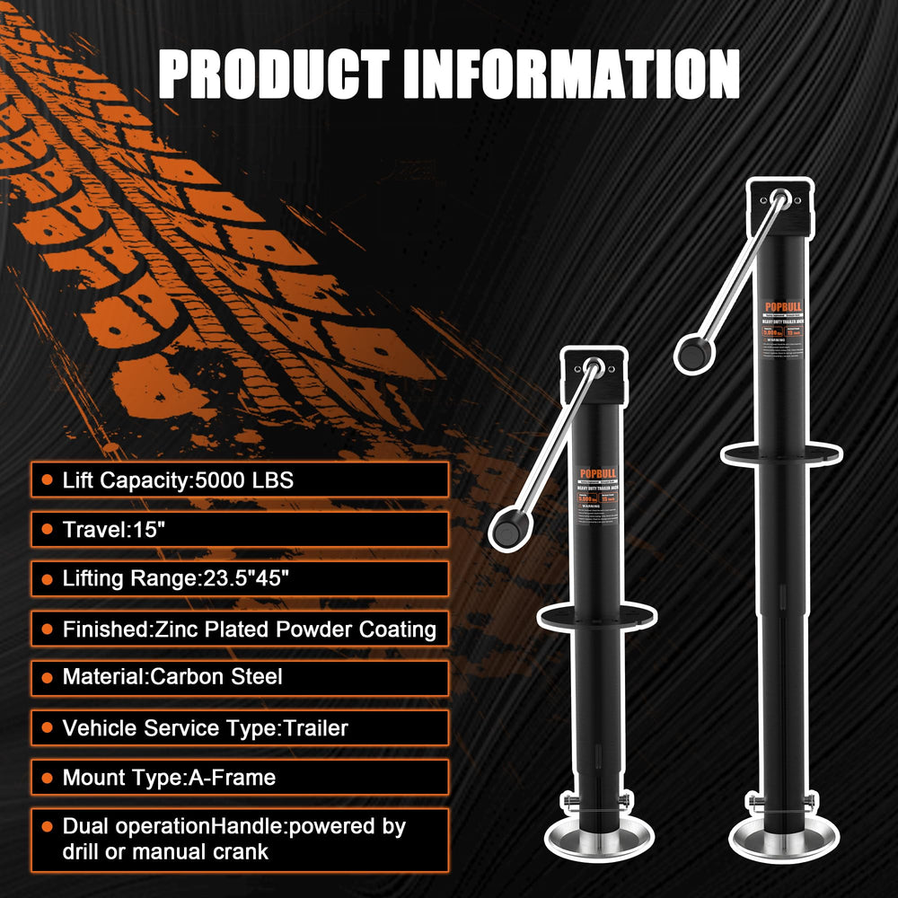 POPBULL adjustable drop leg with five levels for versatile height