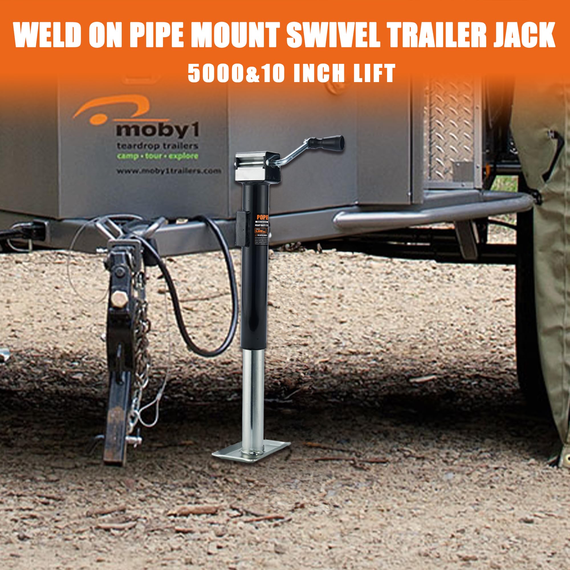 POPBULL weld-on bracket installation illustrating quick trailer setup