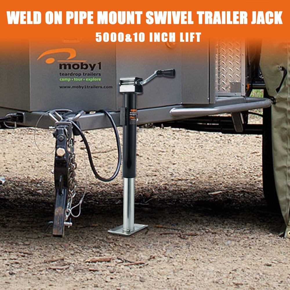 POPBULL weld-on bracket installation illustrating quick trailer setup