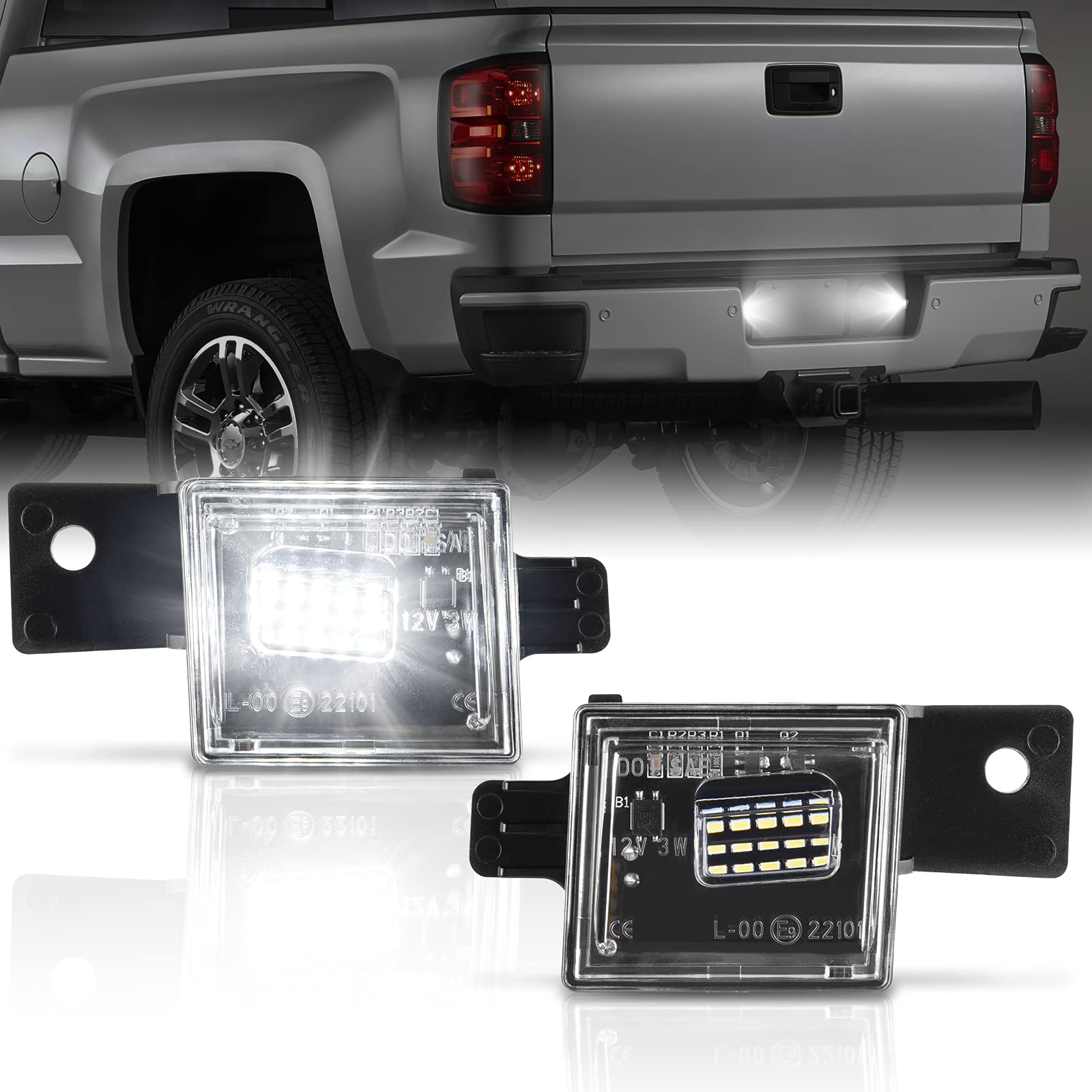 POPMOTORZ LED license plate light with bright 6000K output for rear visibility