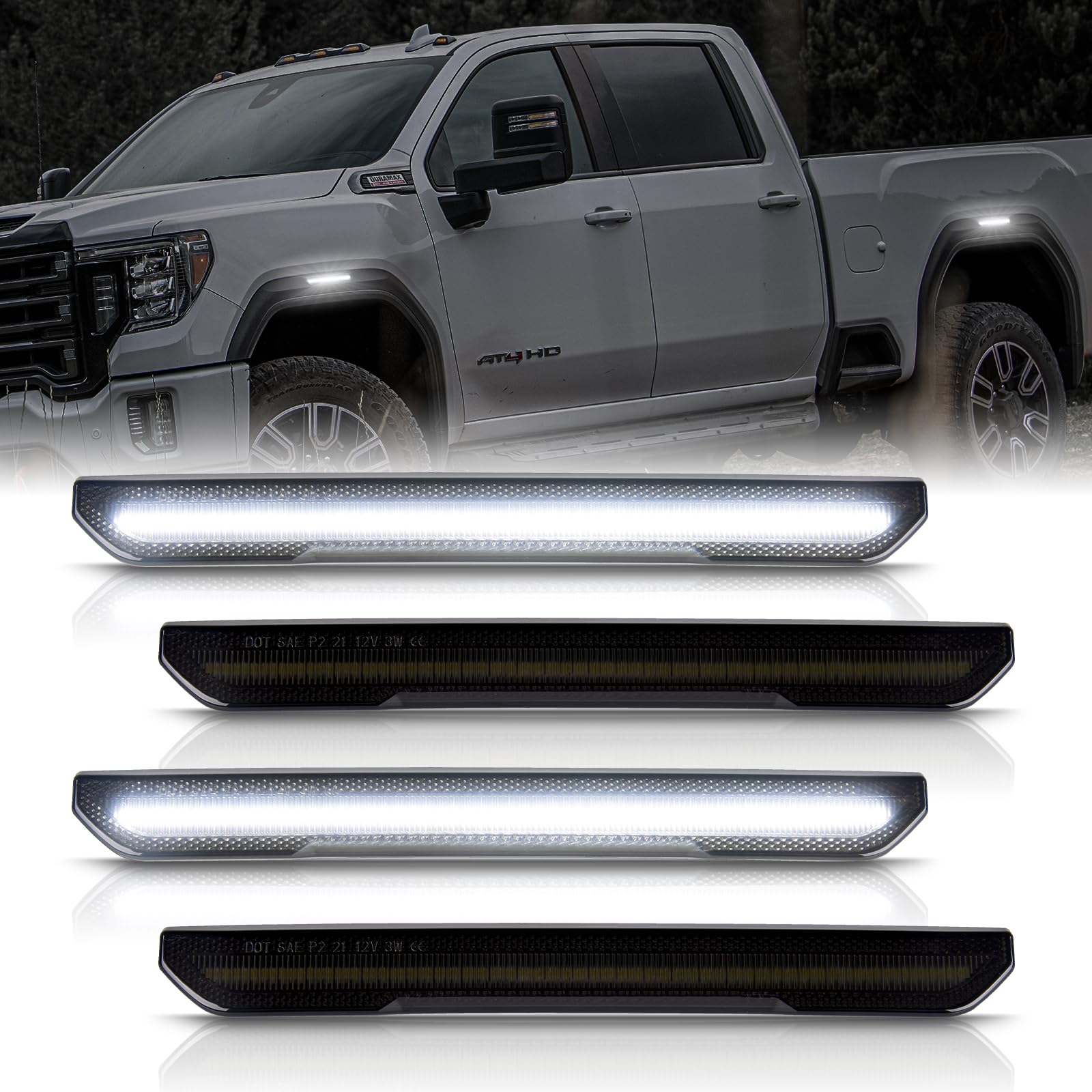 POPMOTORZ Sierra front fender LED marker for brighter visibility