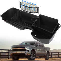 POPSTORE under-seat storage box for Silverado, keeps tools organized and accessible.