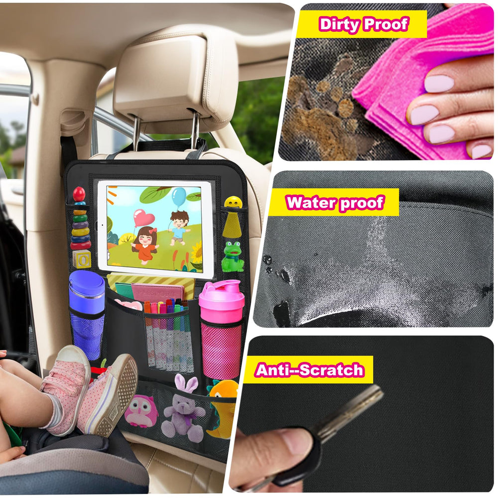 Popsunny XBRN kick mats protect seats and reduce clutter during rides