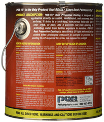POR-15 coating being applied on metal surface for rust prevention.