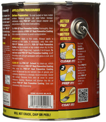 POR-15 coating on metal surface demonstrates non-porous finish.