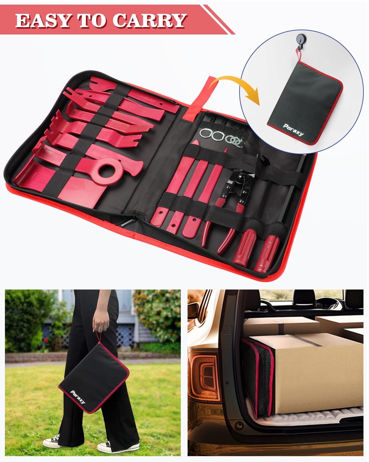 Poraxy portable storage bag keeps tools organized