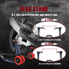 Porotmotor adapters protect paint while lifting to minimize scratches.