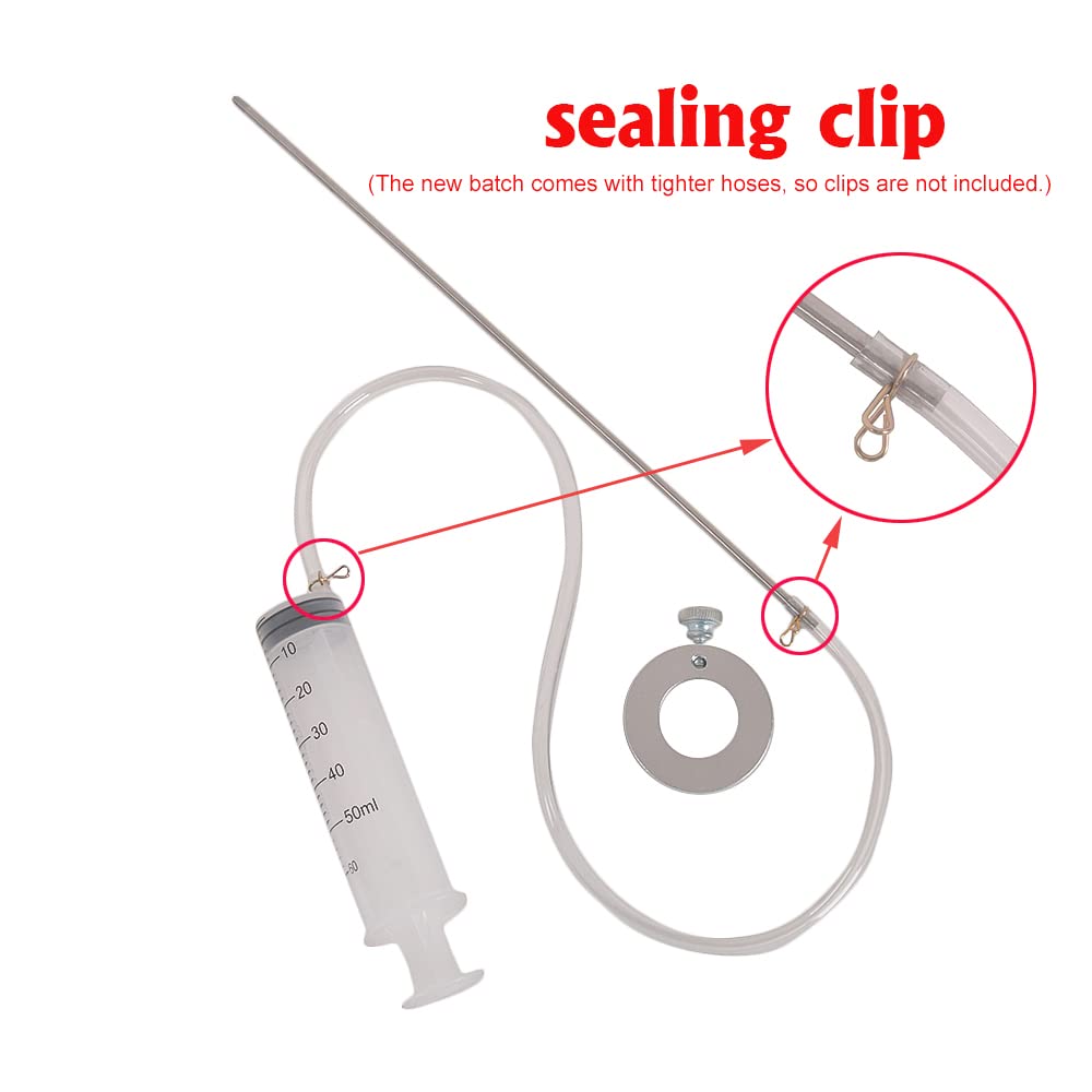 Porotmotor Fork Oil Level Syringe Scale illustrating 0 to 300 mm increments for controlled changes.