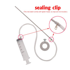 Porotmotor Fork Oil Level Syringe Scale illustrating 0 to 300 mm increments for controlled changes.