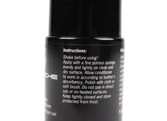Porsche leather conditioner applied to interior leather surfaces to maintain suppleness.