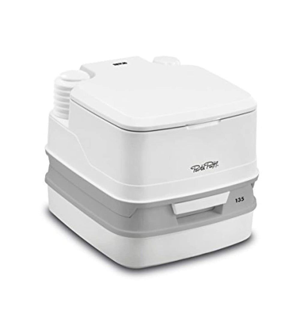 Porta Potti Thetford 135 white removable-seat facilitates simple cleaning and maintenance.