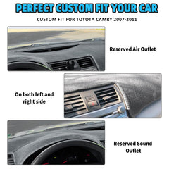 POSAID Camry dash cover protects the dash from sun and heat buildup.