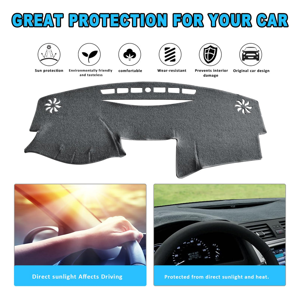 POSAID Camry dash cover tailored to vents and sensors for easy dashboard access.