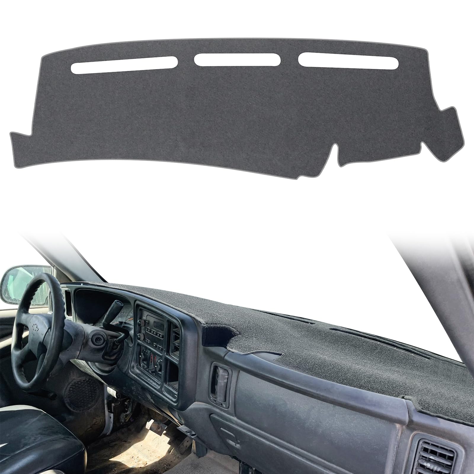 POSAID dash cover for 1999-2006 Silverado/Sierra with precise fit and dashboard protection