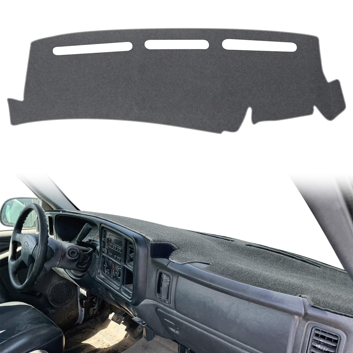 POSAID dash cover for 1999-2006 Silverado/Sierra with precise fit and dashboard protection