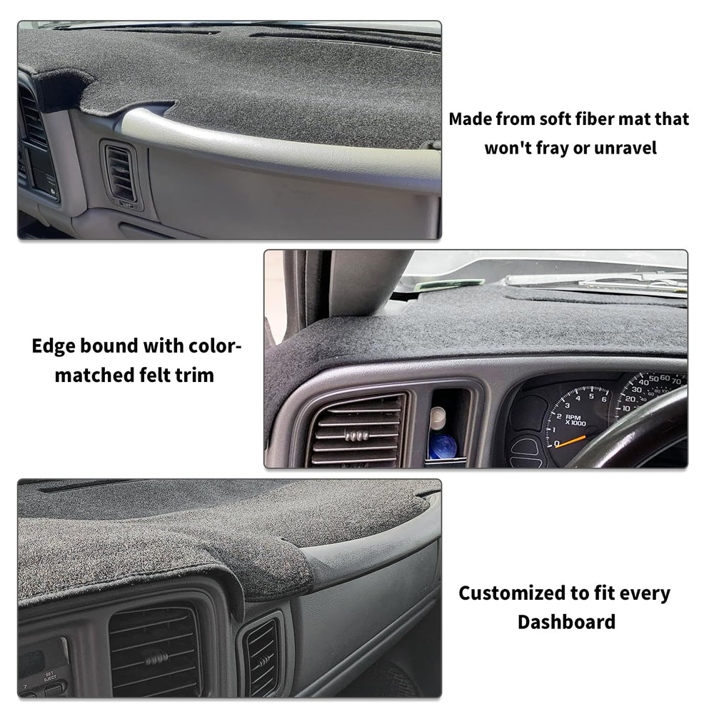 POSAID dash cover for 2000-2006 Yukon minimizes glare and dashboard wear
