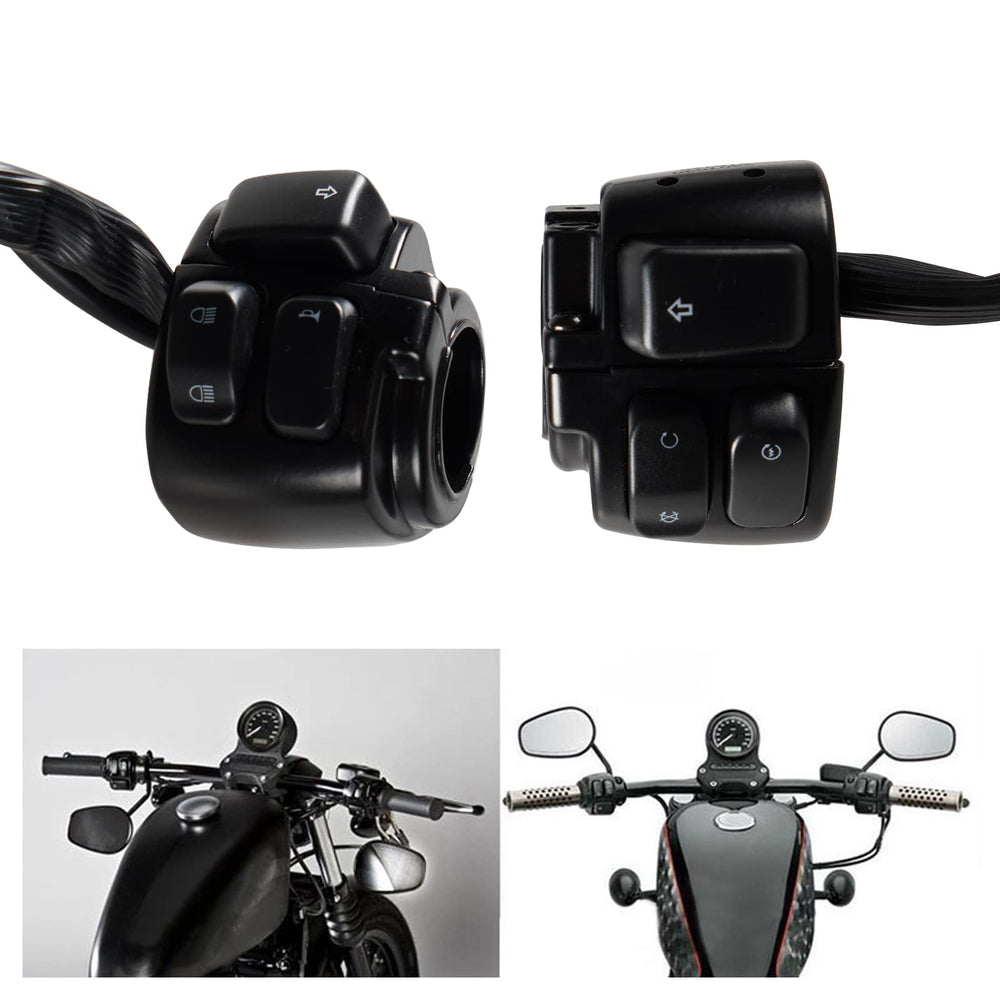POSENG handlebar switch assembly for Harley, easy upgrade for on-bike control.