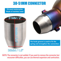 POSENG muffler with removable DB killer for adjustable sound levels.