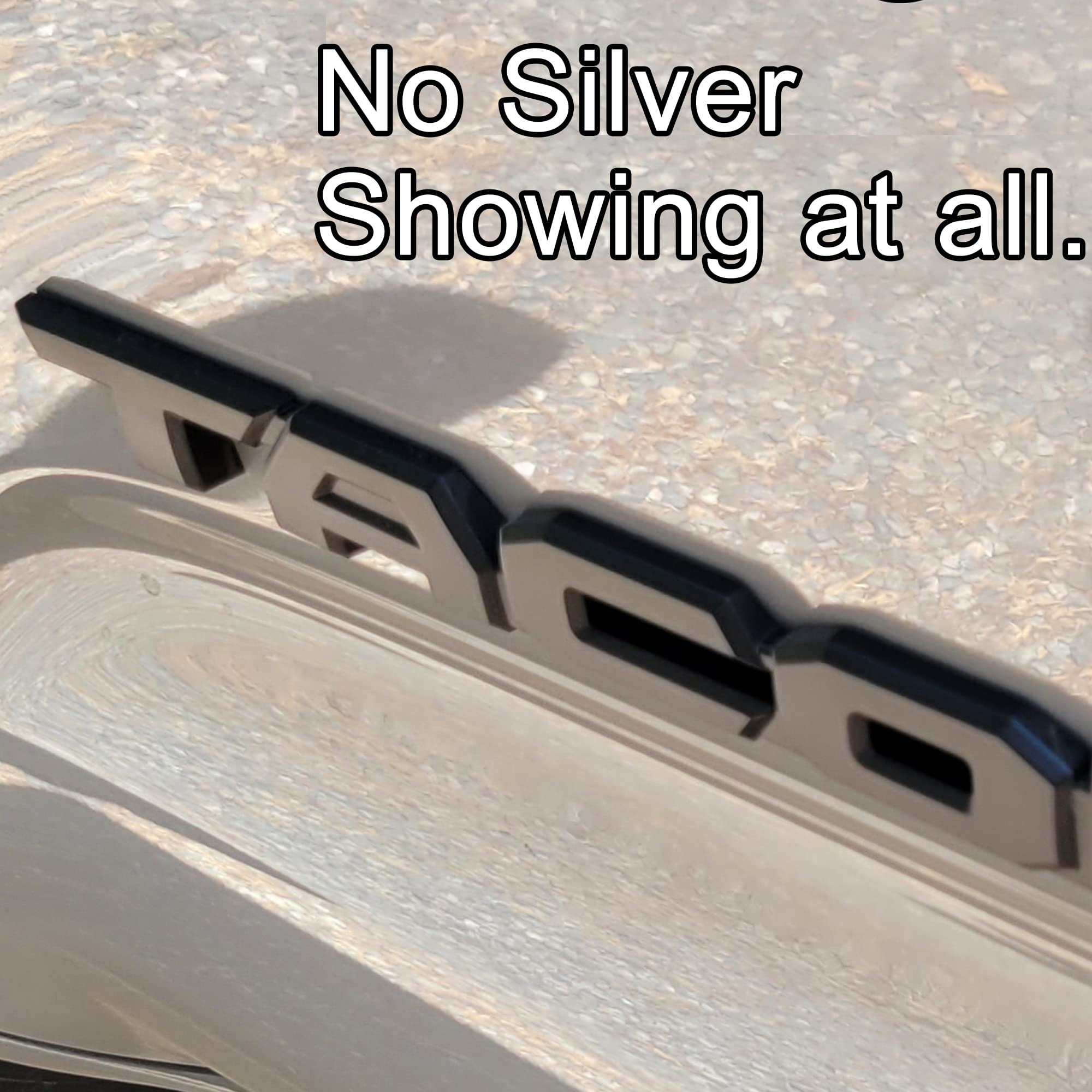 POSPICE ABS plastic overlay resists fading and wear on Tacoma badges.