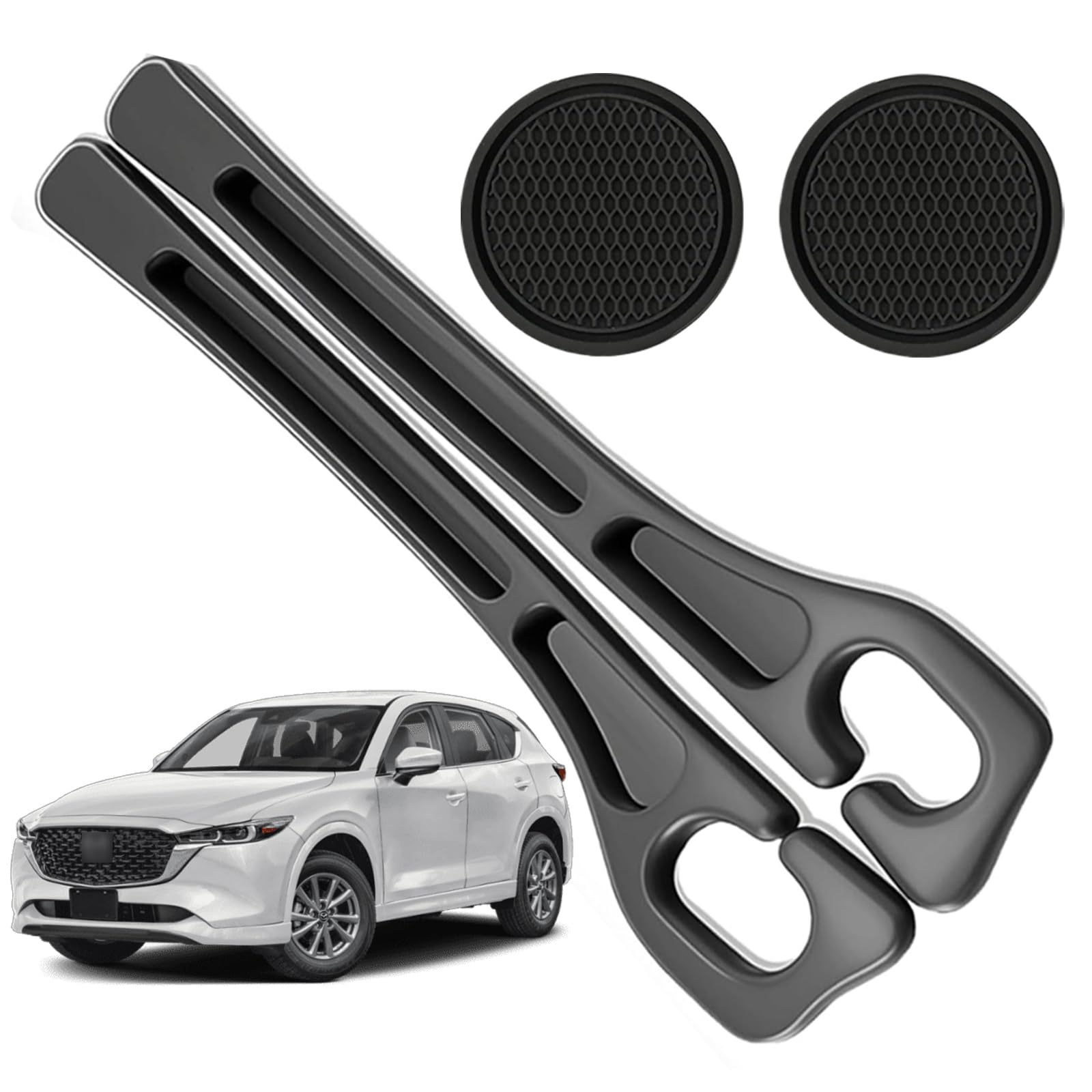 POSPICE car seat gap filler for Mazda CX-5 front gap keeps items from dropping.