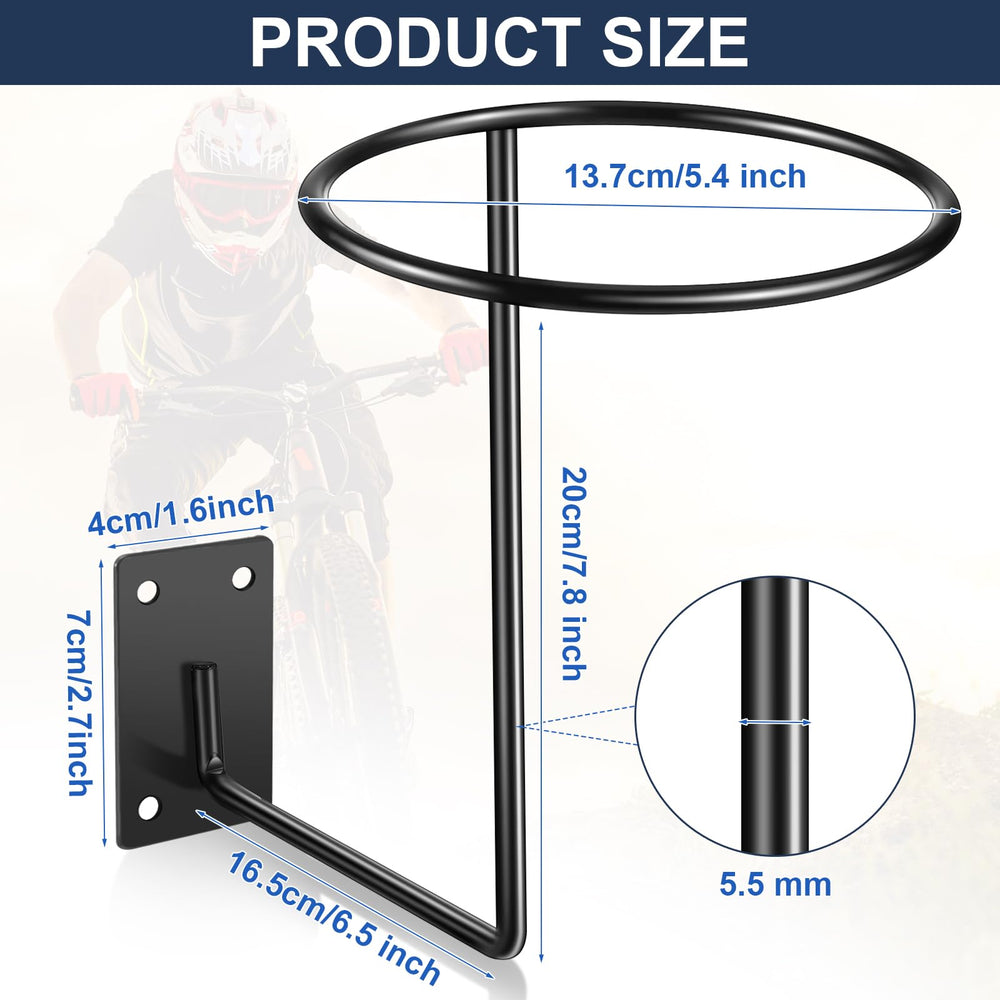 Potchen metal helmet rack with six sturdy holders for organized gear.